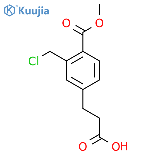 Methyl 4-(2-carboxyethyl)-2-(chloromethyl)benzoate structure