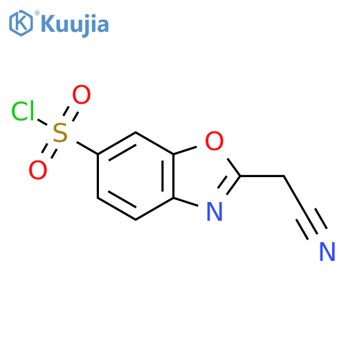 2-(Cyanomethyl)benzo[d]oxazole-6-sulfonyl chloride structure