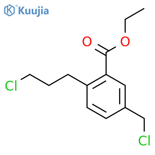 Ethyl 5-(chloromethyl)-2-(3-chloropropyl)benzoate structure