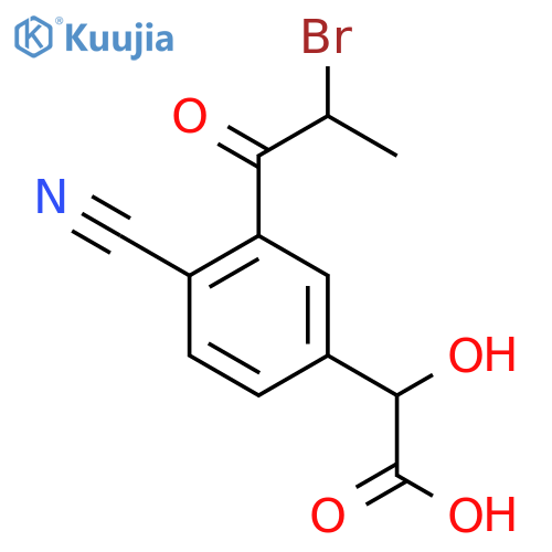 3-(2-Bromopropanoyl)-4-cyanomandelic acid structure