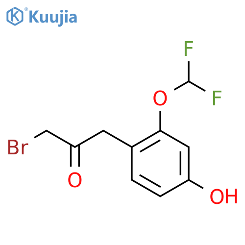 1-Bromo-3-(2-(difluoromethoxy)-4-hydroxyphenyl)propan-2-one structure