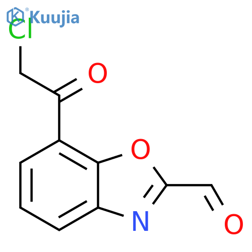 7-(2-Chloroacetyl)benzo[d]oxazole-2-carboxaldehyde structure