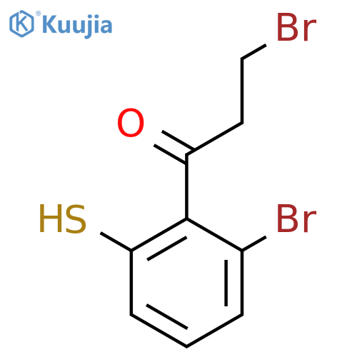 3-Bromo-1-(2-bromo-6-mercaptophenyl)propan-1-one structure