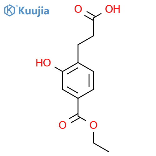 Ethyl 4-(2-carboxyethyl)-3-hydroxybenzoate structure