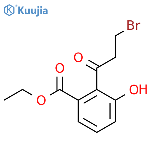 Ethyl 2-(3-bromopropanoyl)-3-hydroxybenzoate structure