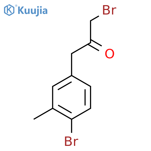 1-Bromo-3-(4-bromo-3-methylphenyl)propan-2-one structure