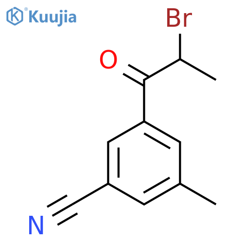 3-(2-Bromopropanoyl)-5-methylbenzonitrile structure