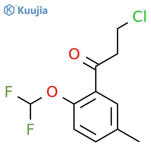 3-Chloro-1-(2-(difluoromethoxy)-5-methylphenyl)propan-1-one structure