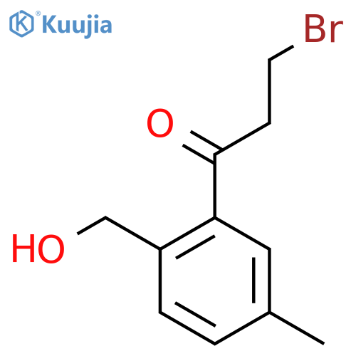 2-(3-Bromopropanoyl)-4-methylbenzyl alcohol structure