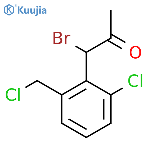 1-Bromo-1-(2-chloro-6-(chloromethyl)phenyl)propan-2-one structure