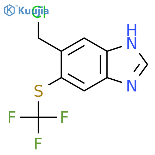 6-Chloromethyl-5-trifluoromethylthio-1H-benzimidazole structure