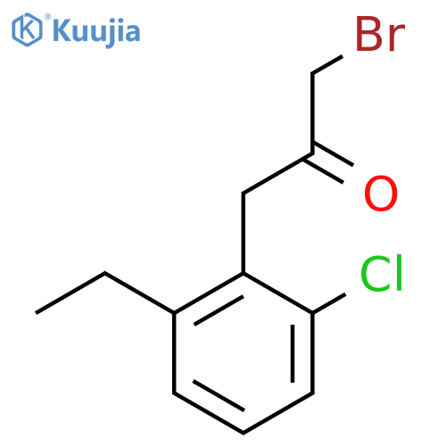 1-Bromo-3-(2-chloro-6-ethylphenyl)propan-2-one structure
