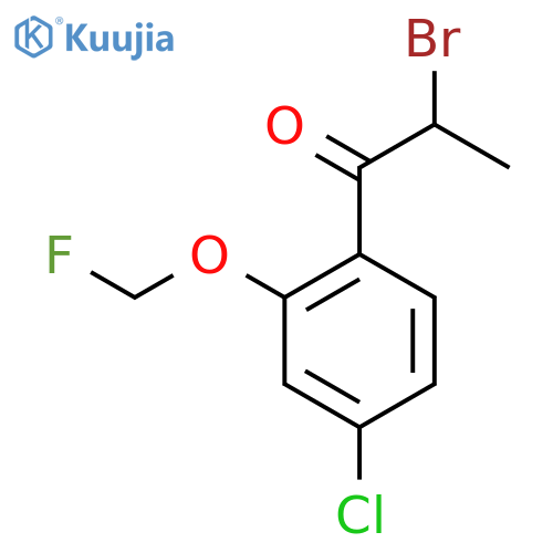 2-Bromo-1-(4-chloro-2-(fluoromethoxy)phenyl)propan-1-one structure