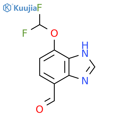 7-Difluoromethoxy-4-formyl-1H-benzimidazole structure