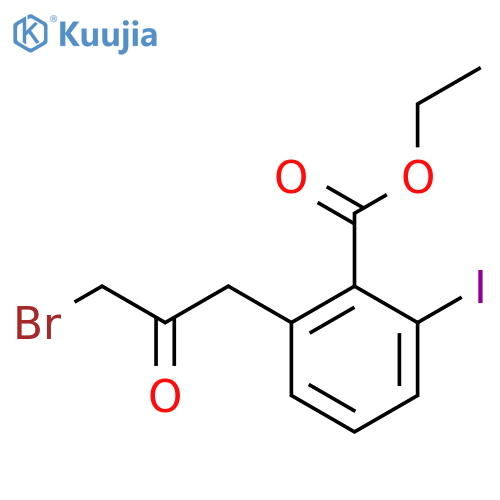 Ethyl 2-(3-bromo-2-oxopropyl)-6-iodobenzoate structure