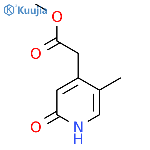 Methyl 2-hydroxy-5-methylpyridine-4-acetate structure
