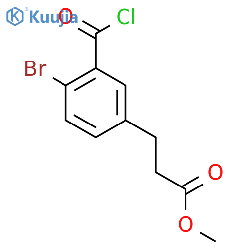 Methyl 3-(4-bromo-3-(chlorocarbonyl)phenyl)propanoate structure