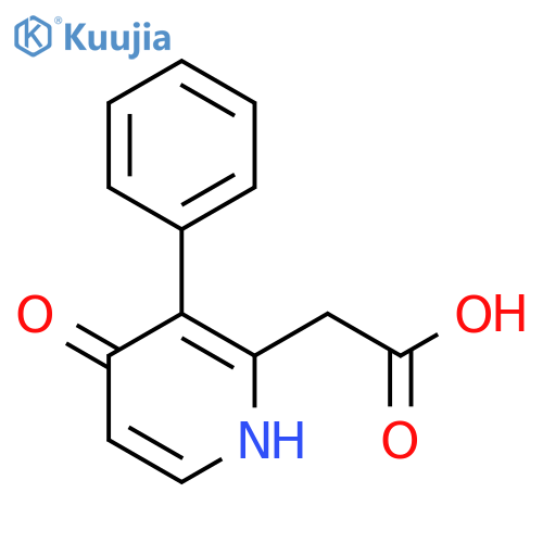 4-Hydroxy-3-phenylpyridine-2-acetic acid structure
