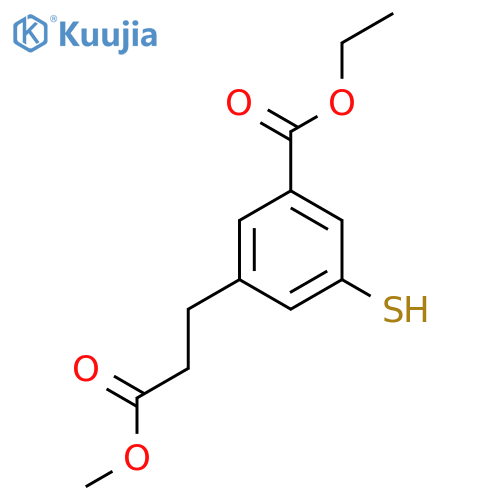 Ethyl 3-mercapto-5-(3-methoxy-3-oxopropyl)benzoate structure