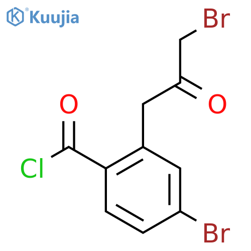 4-Bromo-2-(3-bromo-2-oxopropyl)benzoyl chloride structure