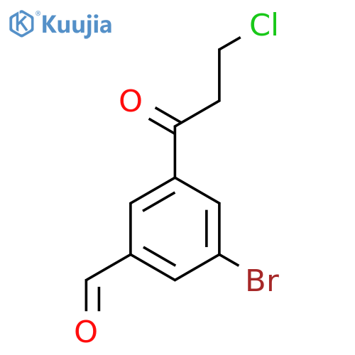 3-Bromo-5-(3-chloropropanoyl)benzaldehyde structure