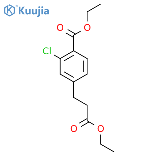 Ethyl 2-chloro-4-(3-ethoxy-3-oxopropyl)benzoate structure