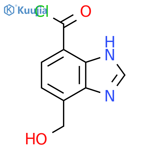 7-Hydroxymethyl-1H-benzimidazole-4-carbonyl chloride structure