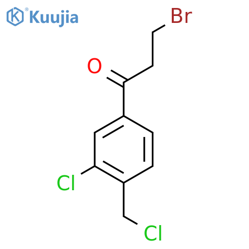 3-Bromo-1-(3-chloro-4-(chloromethyl)phenyl)propan-1-one structure