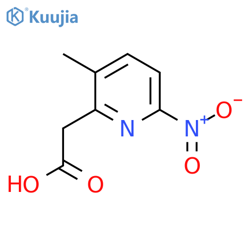 3-Methyl-6-nitropyridine-2-acetic acid structure