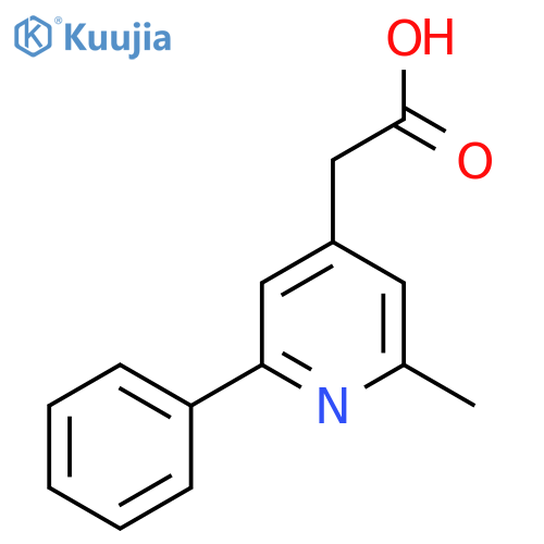 2-Methyl-6-phenylpyridine-4-acetic acid structure