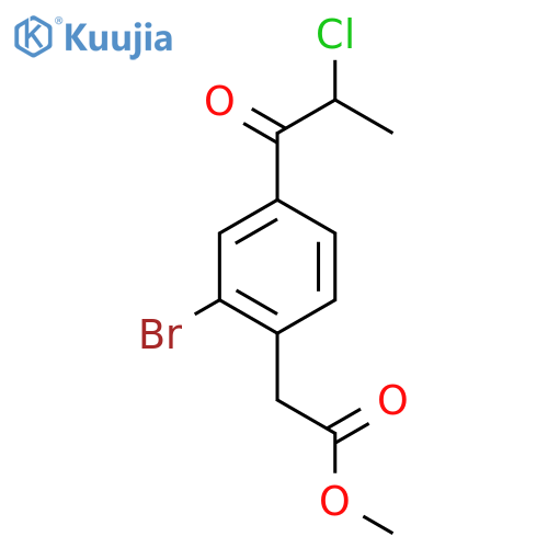 Methyl 2-bromo-4-(2-chloropropanoyl)phenylacetate structure