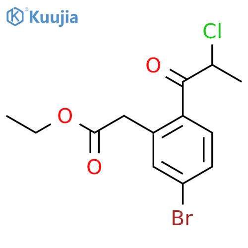 Ethyl 5-bromo-2-(2-chloropropanoyl)phenylacetate structure