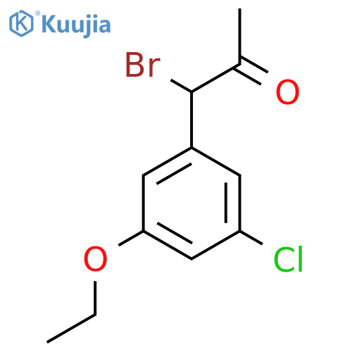 1-Bromo-1-(3-chloro-5-ethoxyphenyl)propan-2-one structure