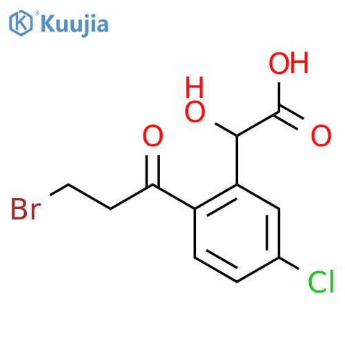 2-(3-Bromopropanoyl)-5-chloromandelic acid structure