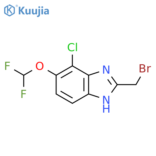 2-Bromomethyl-7-chloro-6-difluoromethoxy-1H-benzimidazole structure