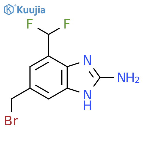 2-Amino-5-bromomethyl-7-difluoromethyl-1H-benzimidazole structure