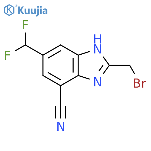 2-Bromomethyl-4-cyano-6-difluoromethyl-1H-benzimidazole structure