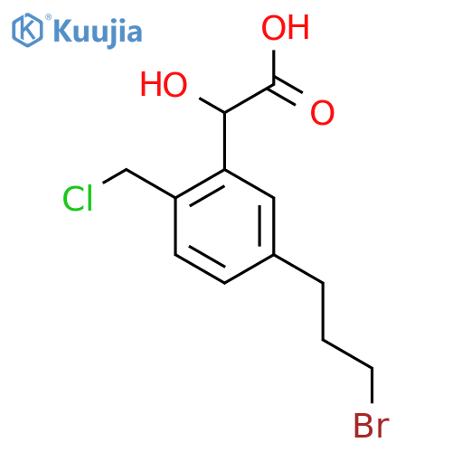 5-(3-Bromopropyl)-2-(chloromethyl)mandelic acid structure
