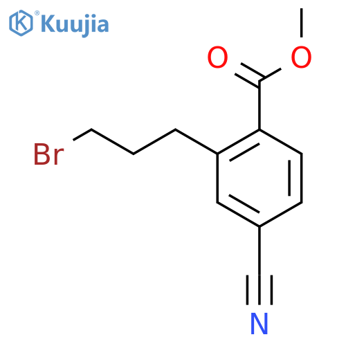Methyl 2-(3-bromopropyl)-4-cyanobenzoate structure