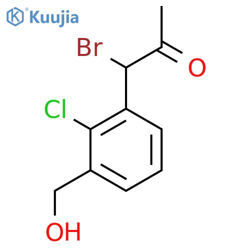 1-Bromo-1-(2-chloro-3-(hydroxymethyl)phenyl)propan-2-one structure