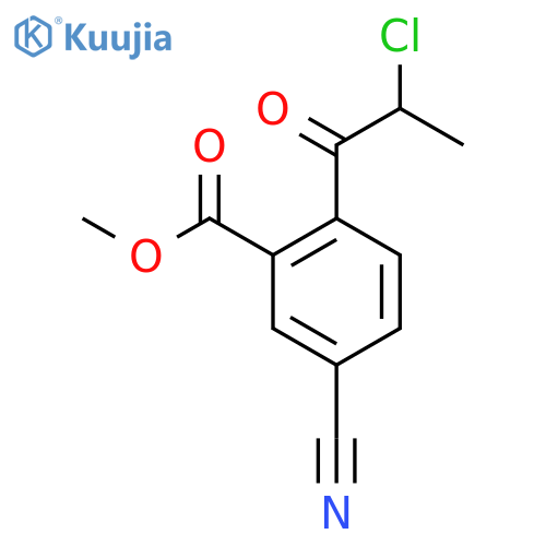 Methyl 2-(2-chloropropanoyl)-5-cyanobenzoate structure
