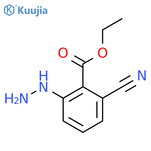 Ethyl 2-cyano-6-hydrazinylbenzoate structure