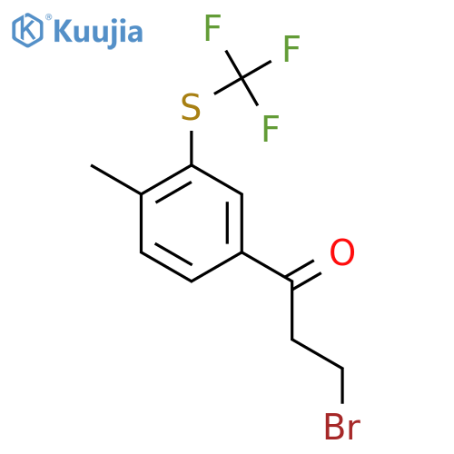 4-(3-Bromopropanoyl)-2-(trifluoromethylthio)toluene structure