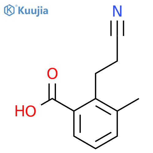 2-(2-Cyanoethyl)-3-methylbenzoic acid structure