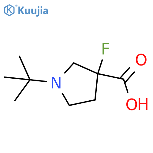3-Pyrrolidinecarboxylic acid, 1-(1,1-dimethylethyl)-3-fluoro- structure