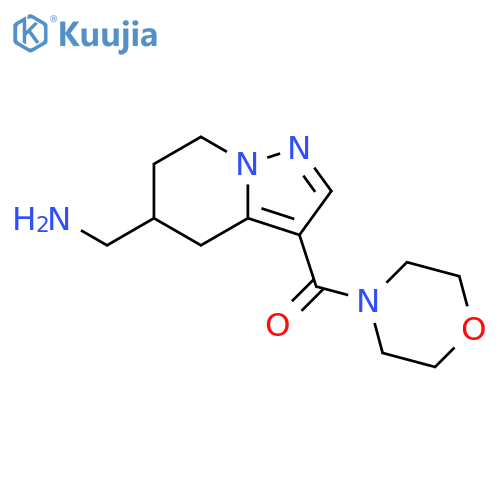 Methanone, [5-(aminomethyl)-4,5,6,7-tetrahydropyrazolo[1,5-a]pyridin-3-yl]-4-morpholinyl- structure
