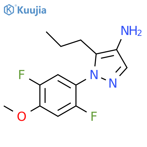 1H-Pyrazol-4-amine, 1-(2,5-difluoro-4-methoxyphenyl)-5-propyl- structure