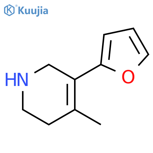 Pyridine, 3-(2-furanyl)-1,2,5,6-tetrahydro-4-methyl- structure