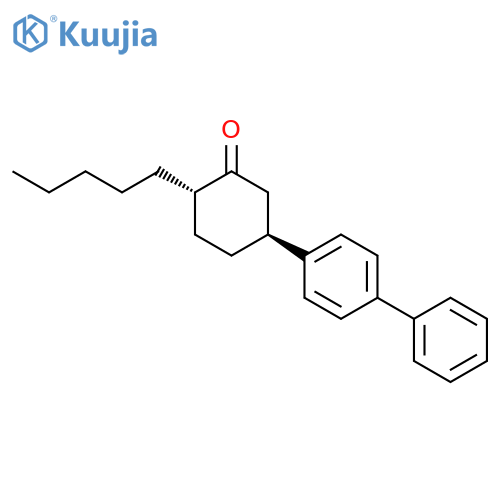 Cyclohexanone, 5-[1,1'-biphenyl]-4-yl-2-pentyl-, trans- structure