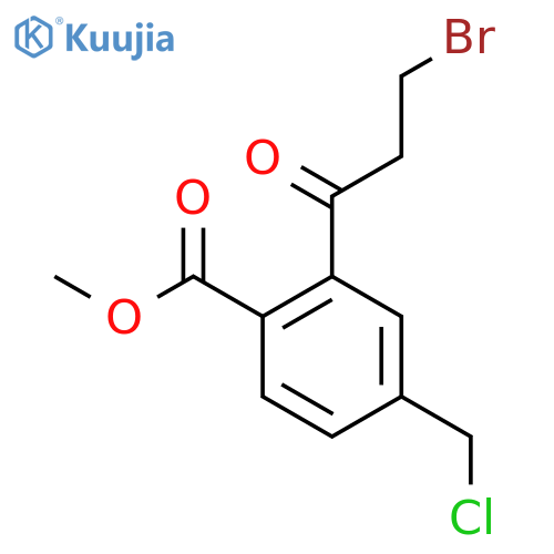 Methyl 2-(3-bromopropanoyl)-4-(chloromethyl)benzoate structure